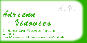 adrienn vidovics business card